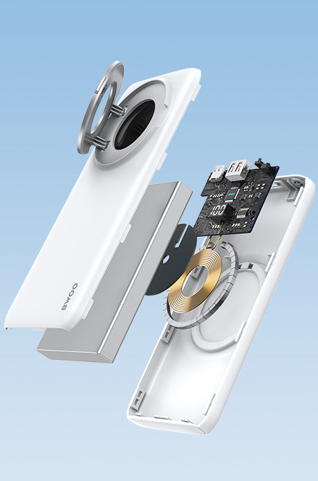 10000mAh Wireless Charger Power Bank With Phone Holder