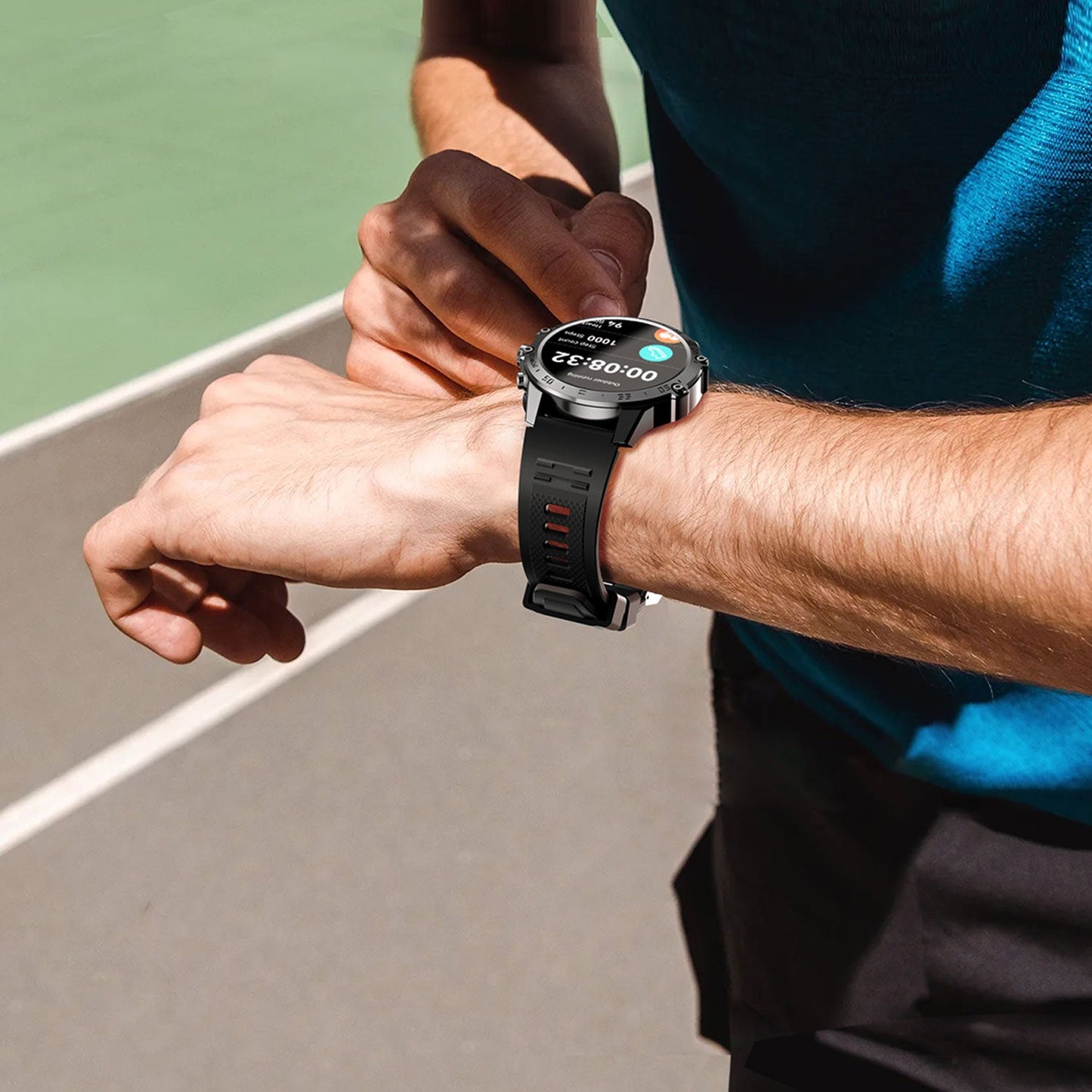 08 1.43" IP67 waterproof Smart Watch with Fitness Tracker