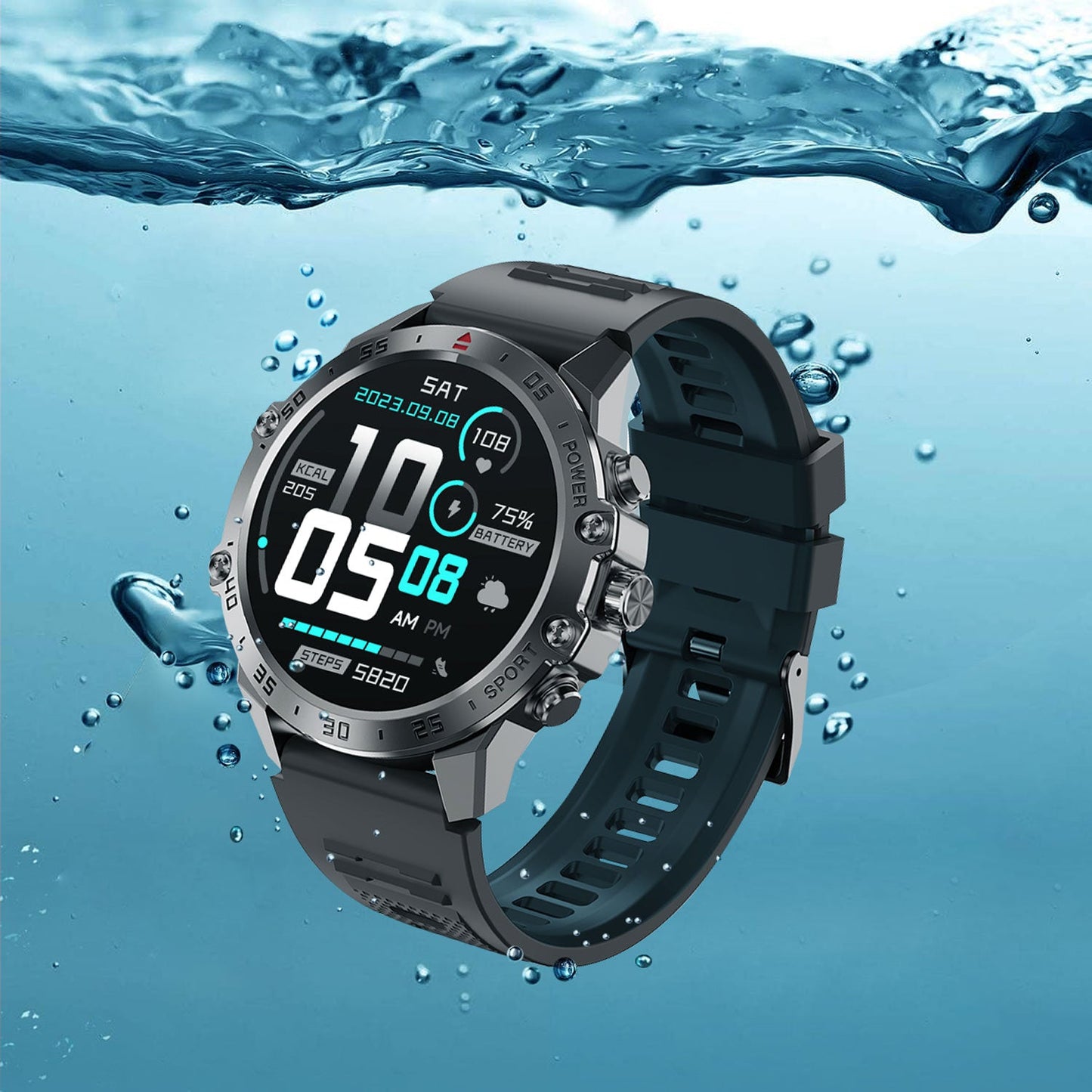 08 1.43" IP67 waterproof Smart Watch with Fitness Tracker