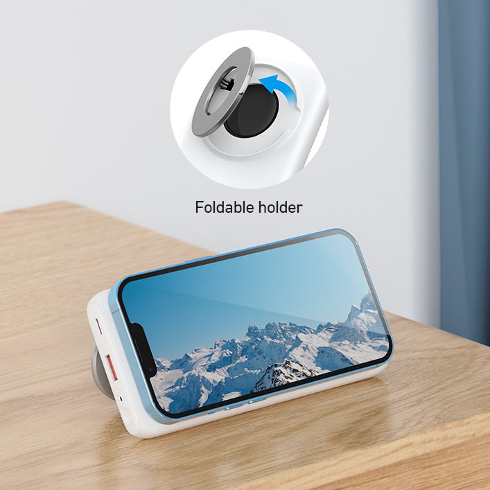 10000mAh Wireless Charger Power Bank With Phone Holder