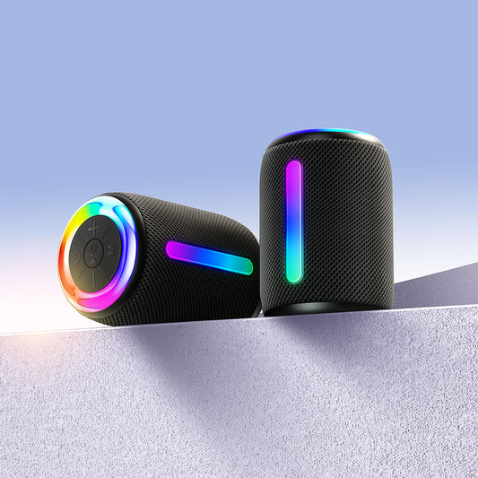 1IPX4 Outdoor Mini Wireless Speaker Heavy Bass Subwoofer with RGB Lights BT 5.3